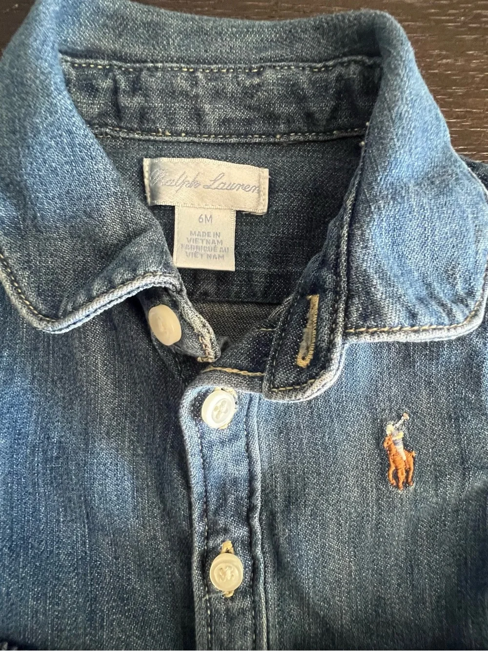 Ralph Lauren Shirred Denim Shirtdress & Bloomer